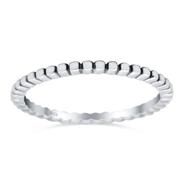 Oxidized Ring Band Solid 925 Sterling Silver (1mm)